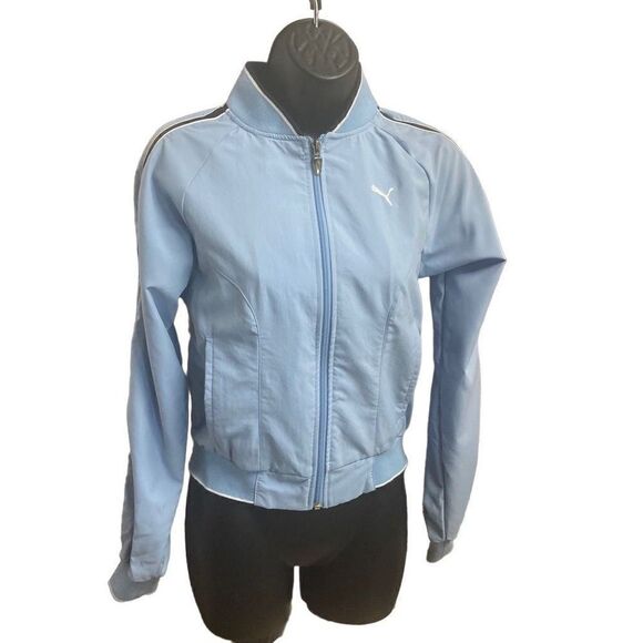 PUMA Women’s Jacket. Blue Front Zip Long Sleeves XS - Picture 1 of 8